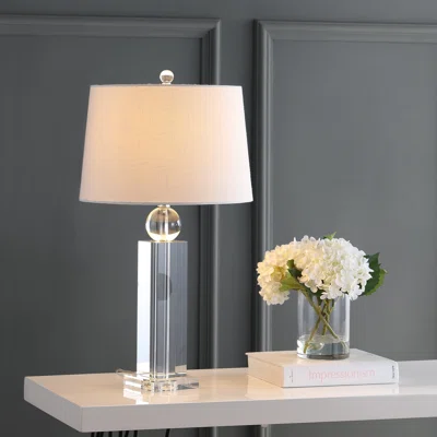 Tahari Home crystal table lamp elegant alabaster glass