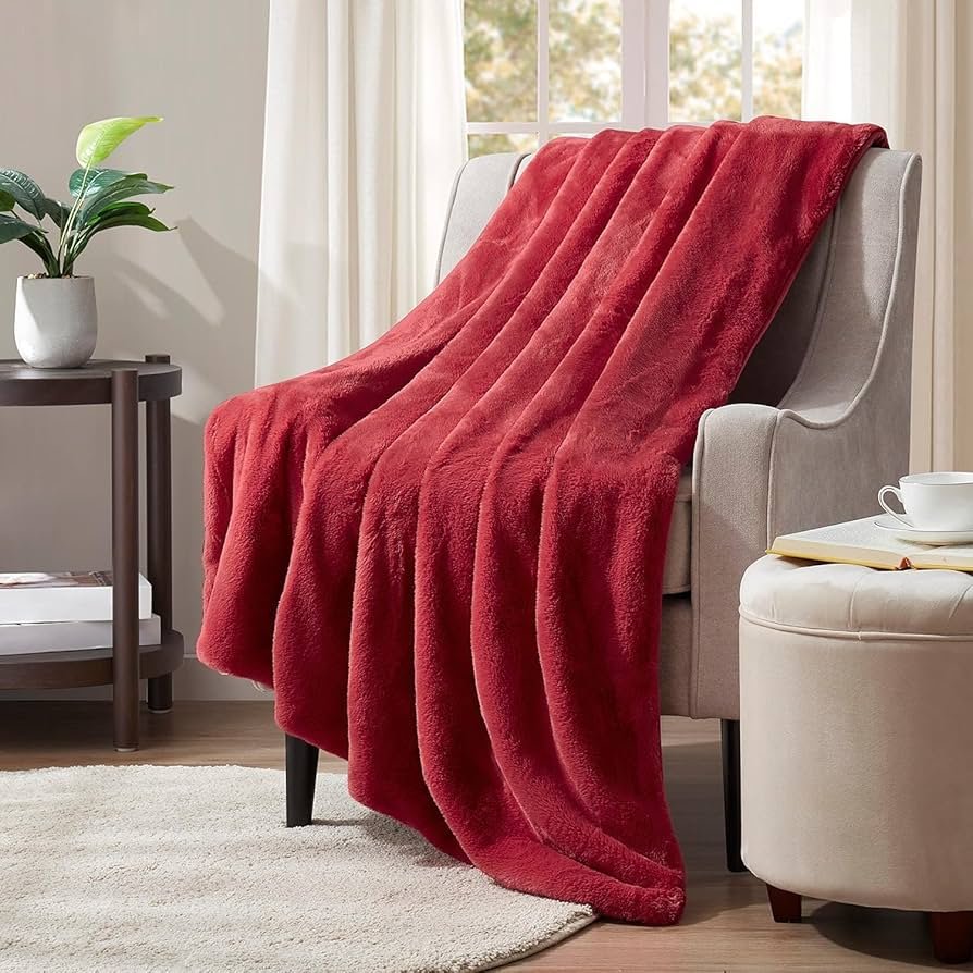 Tahari Home faux fur luxury throw blankets
